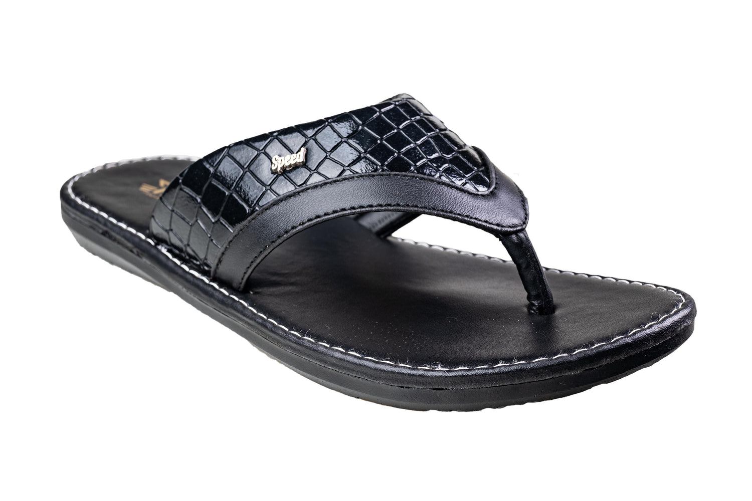 Titas Gents  Black Chappal