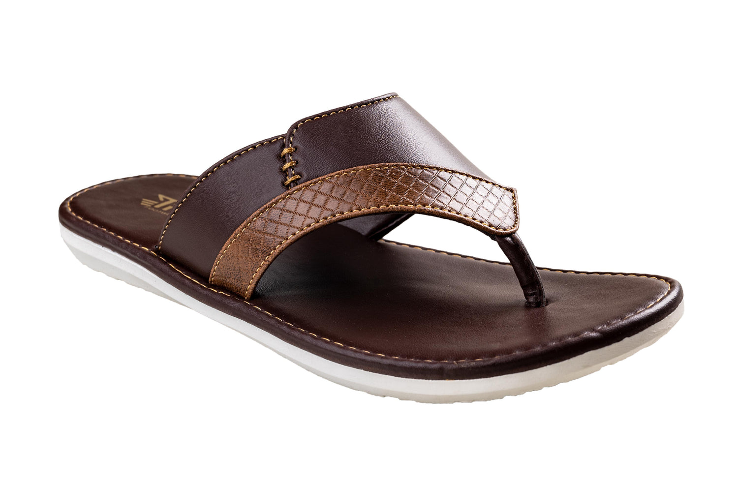 Titas Gents Brown / Tan Chappal