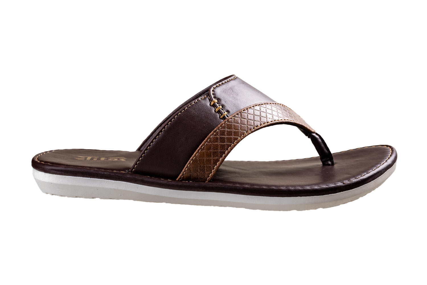 Titas Gents Brown / Tan Chappal