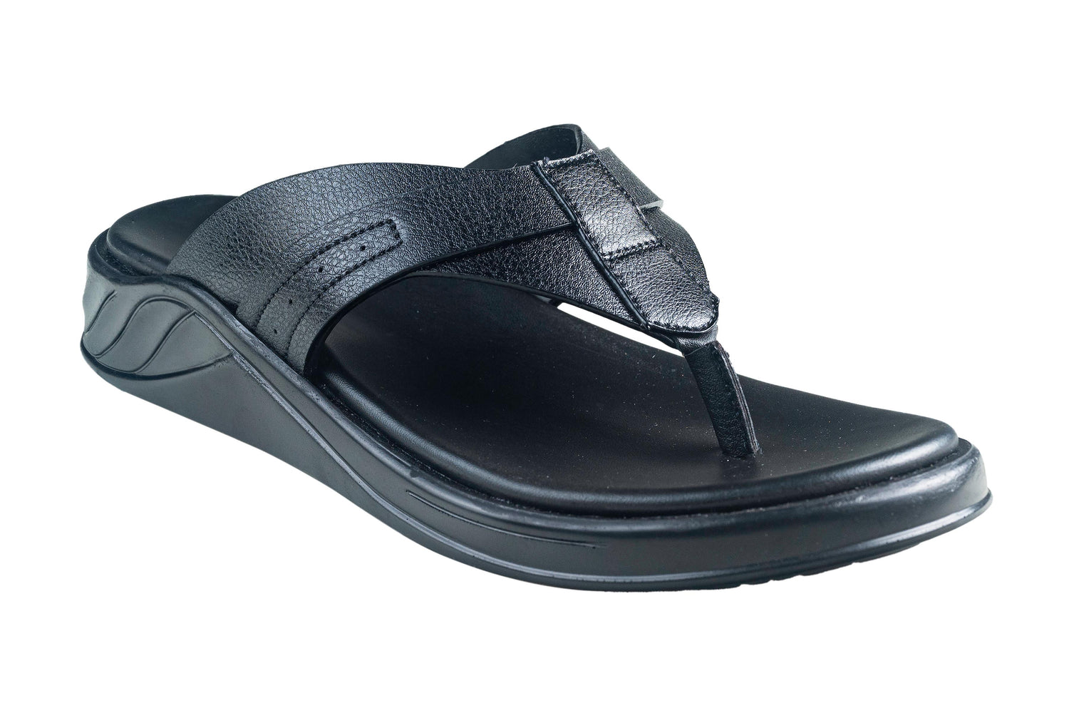 Michael Angelo Gents Black Chappal