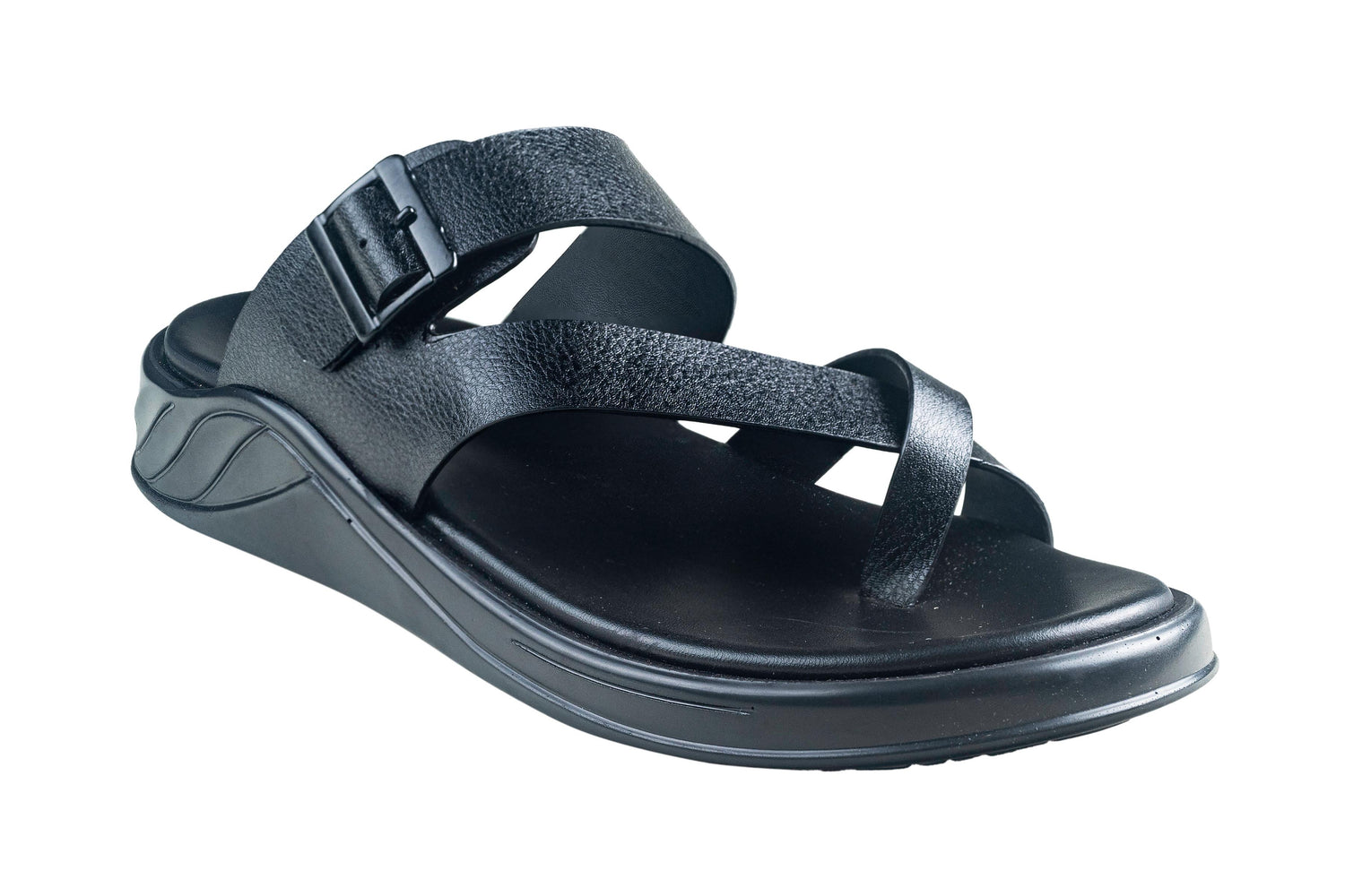 Michael Angelo Gents Black Chappal