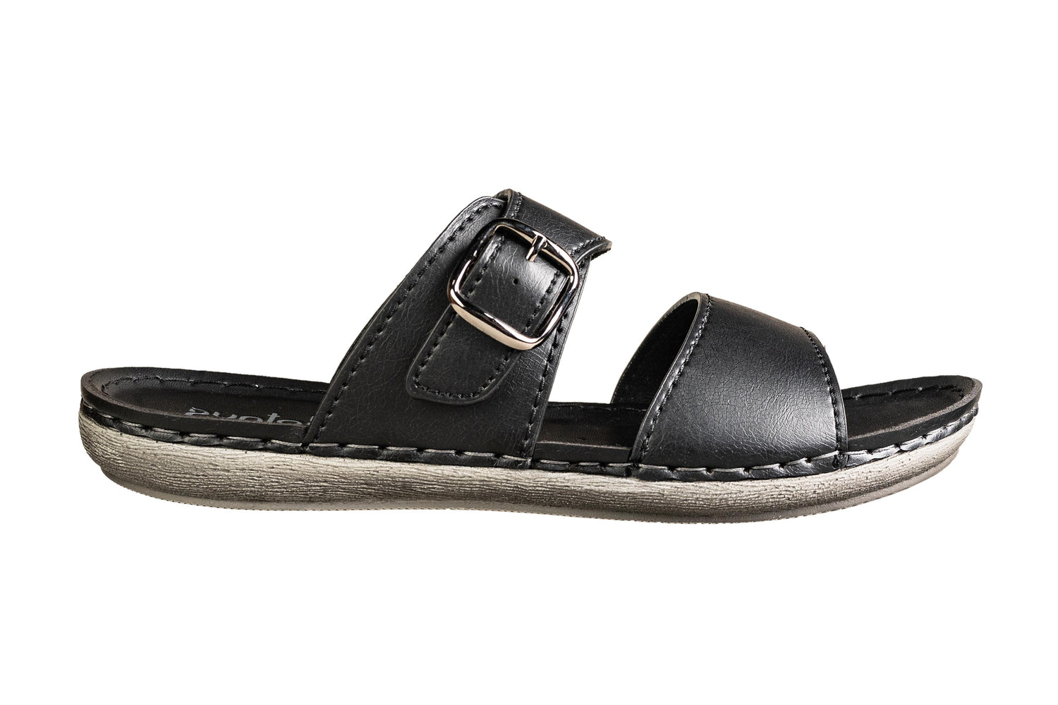 Puntoblu Gents Black Chappal PU