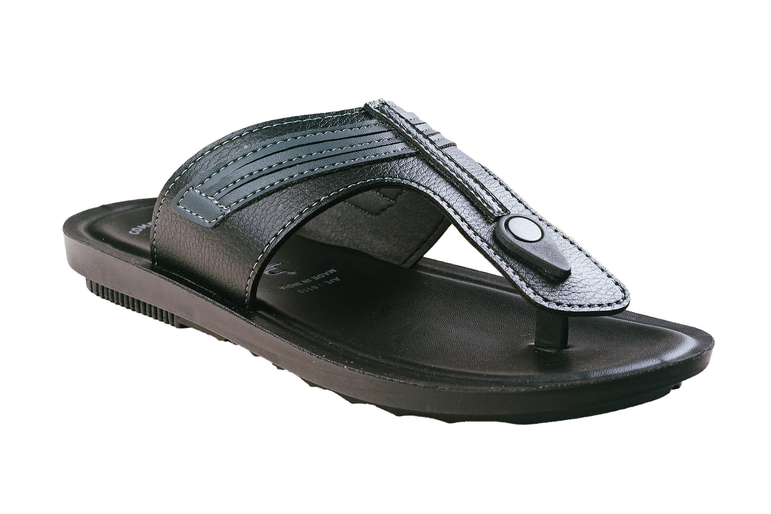 Aeroblu Gents Black Chappal PU