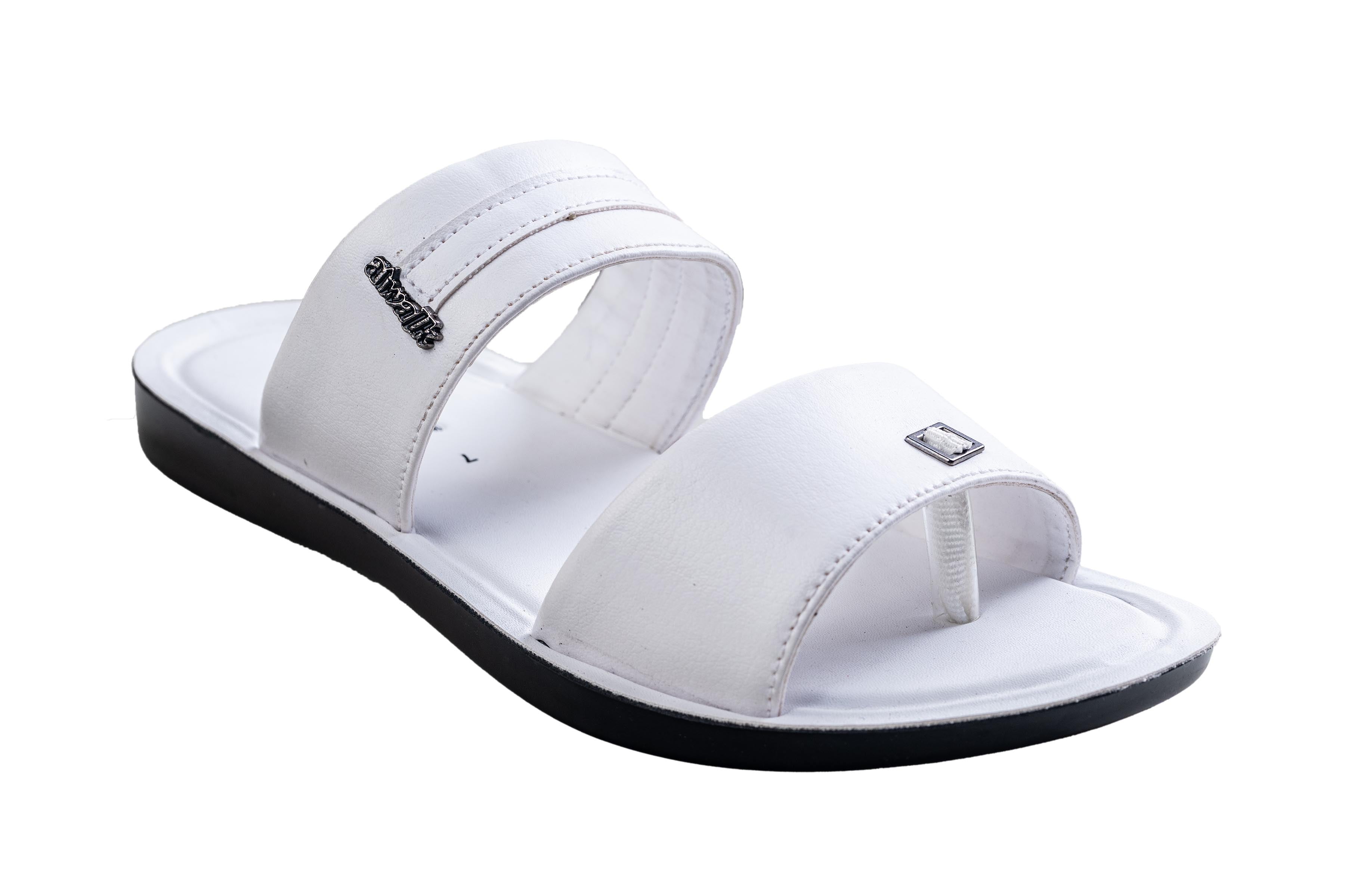 Aerowalk Gents White Chappal PU – Titas Footwear