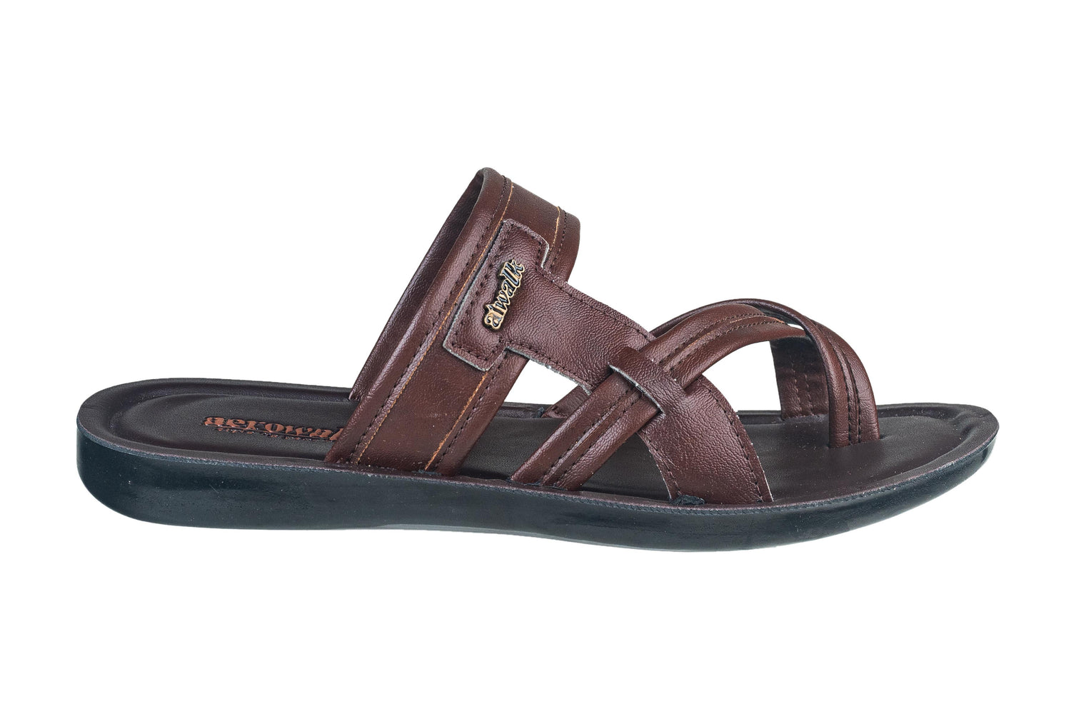 Aerowalk Gents Brown Chappal PU