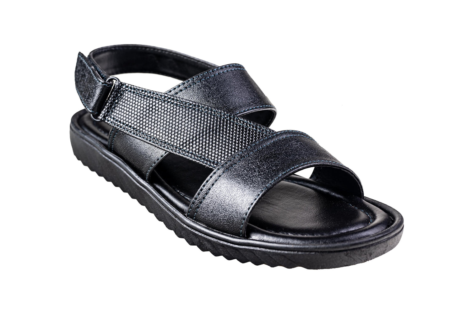 Titas Gents Black Sandal