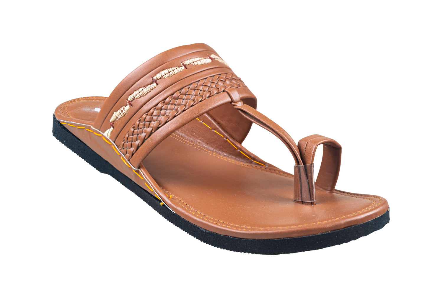 Titas Gents Dark Tan Wedding Chappal