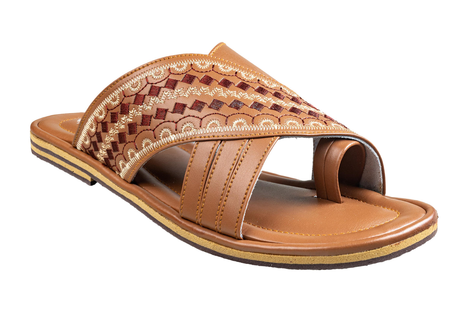 Titas Gents Tan Wedding Chappal