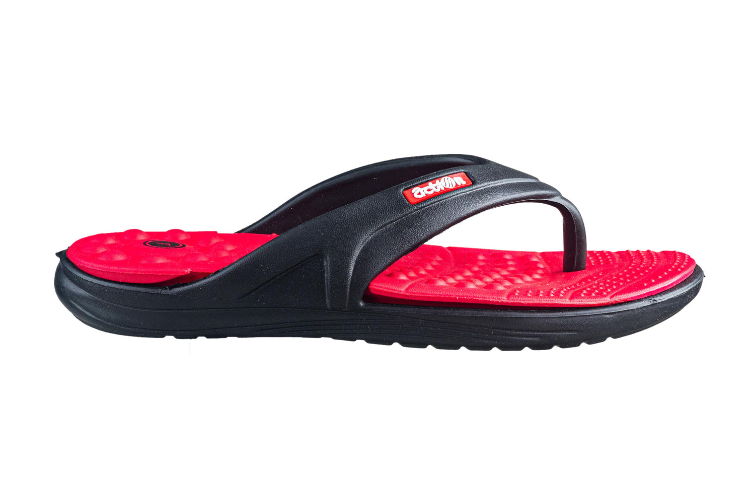 Action Gents Black / Red Chappal EVA