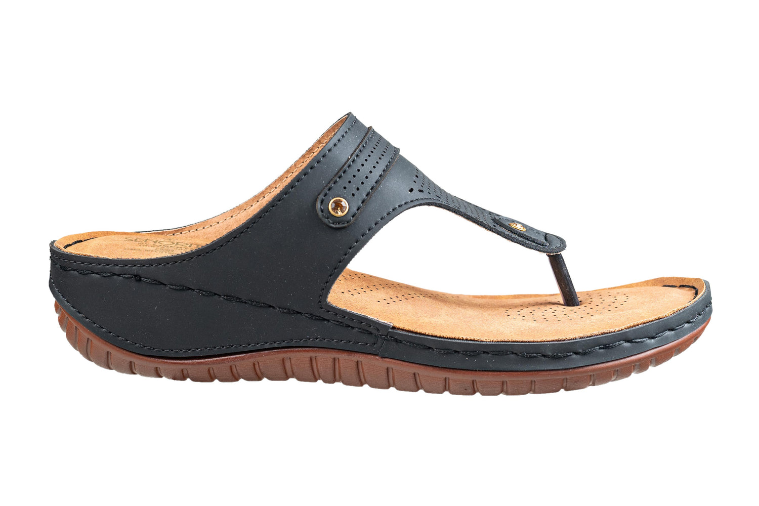 Senorita Ladies Black Chappal