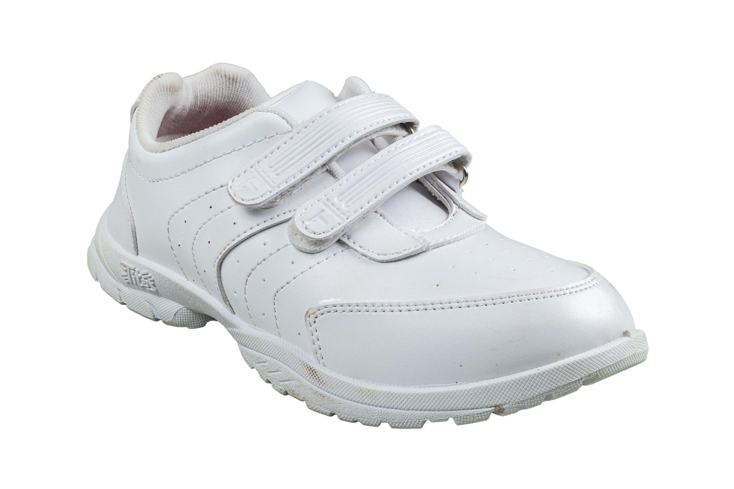 Titas Boys Velcro White School Shoe (4 Years to 8 Years Boy)