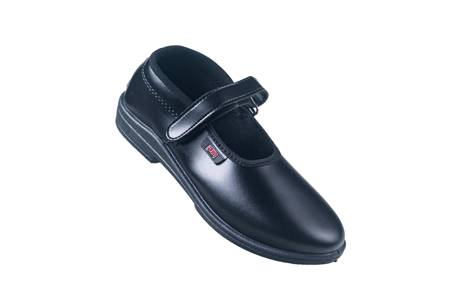 Titas Girls Velcro Black School Shoe (9 Years & above Girls)