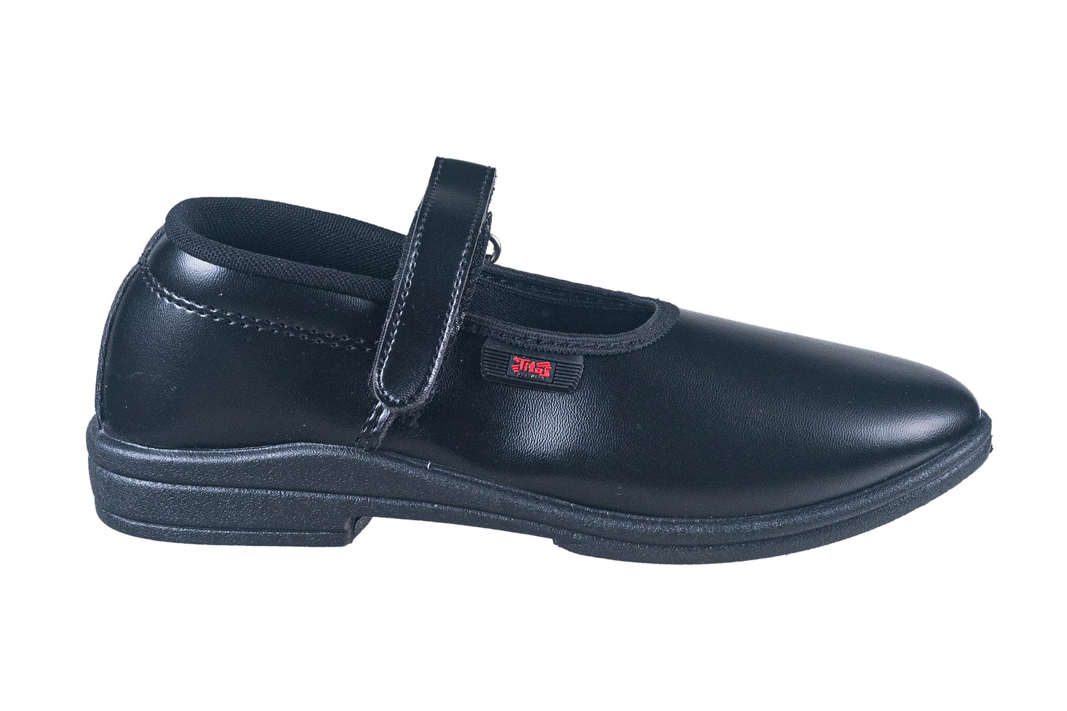 Titas Girls Velcro Black School Shoe (4 Years to 9 Years Girls)