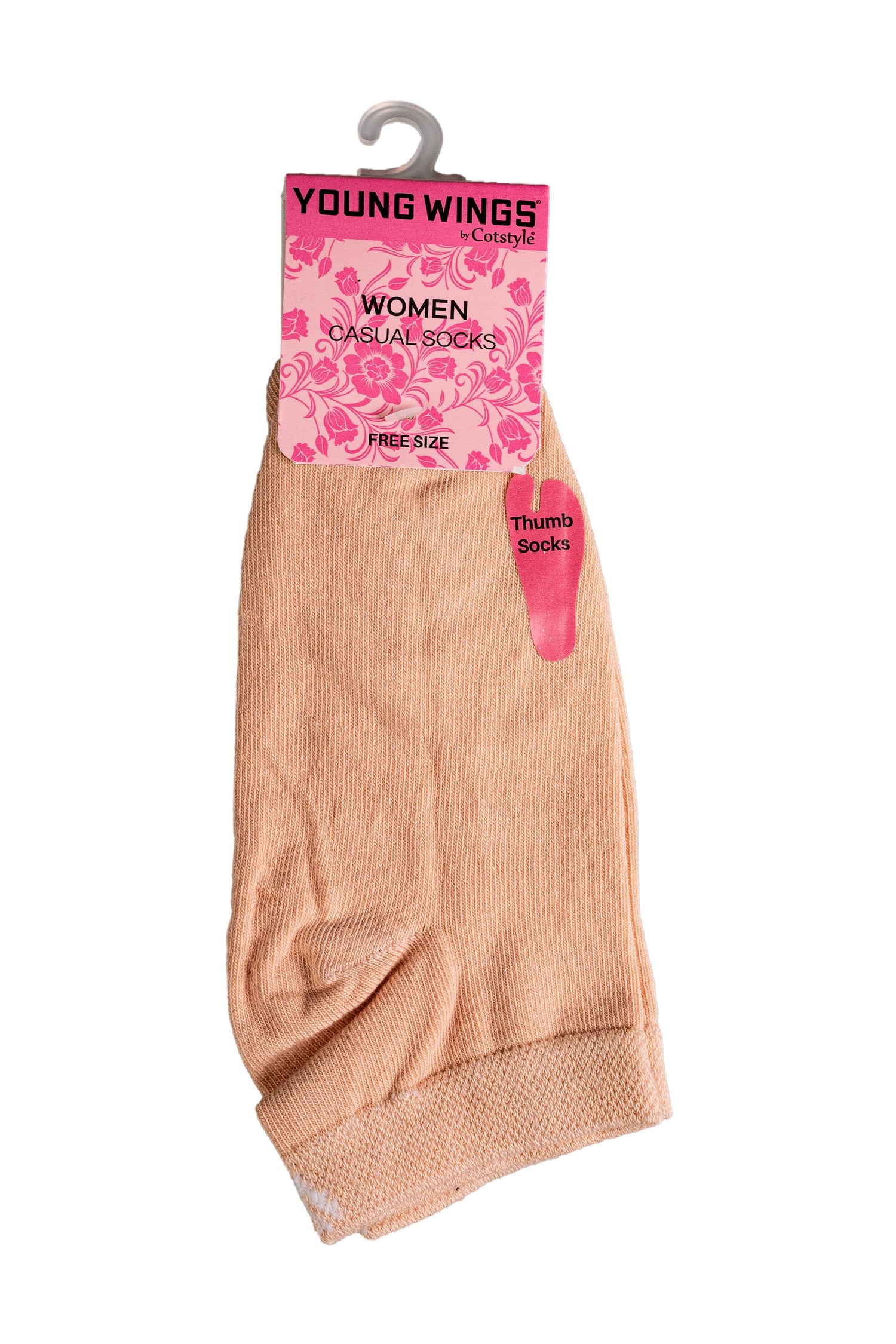 Young Wings Ladies Low Ankle Thumb Lt. Skin Socks