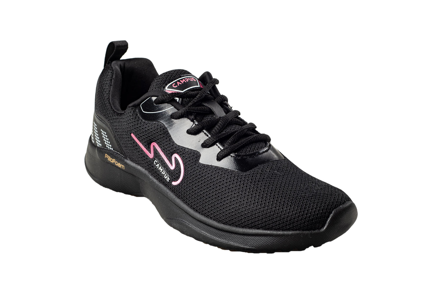 Campus Ladies Black / Pink Sports Shoe