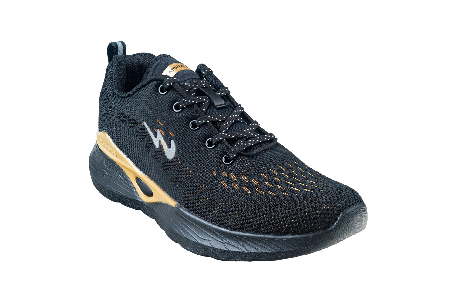 Campus Black / Golden Gents Sports Shoe