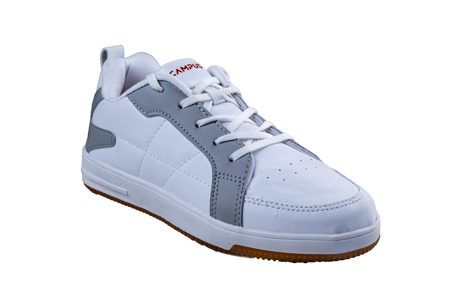 Campus Gents White / L. Grey Sports Shoe