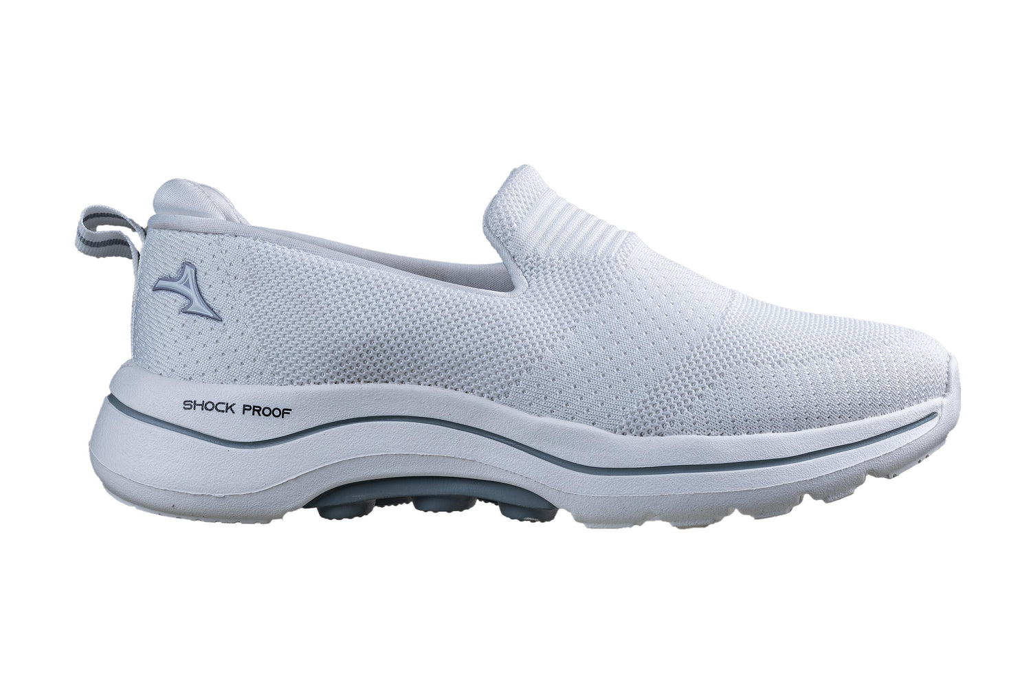 Abros Gents White / L. Grey Sports Shoe