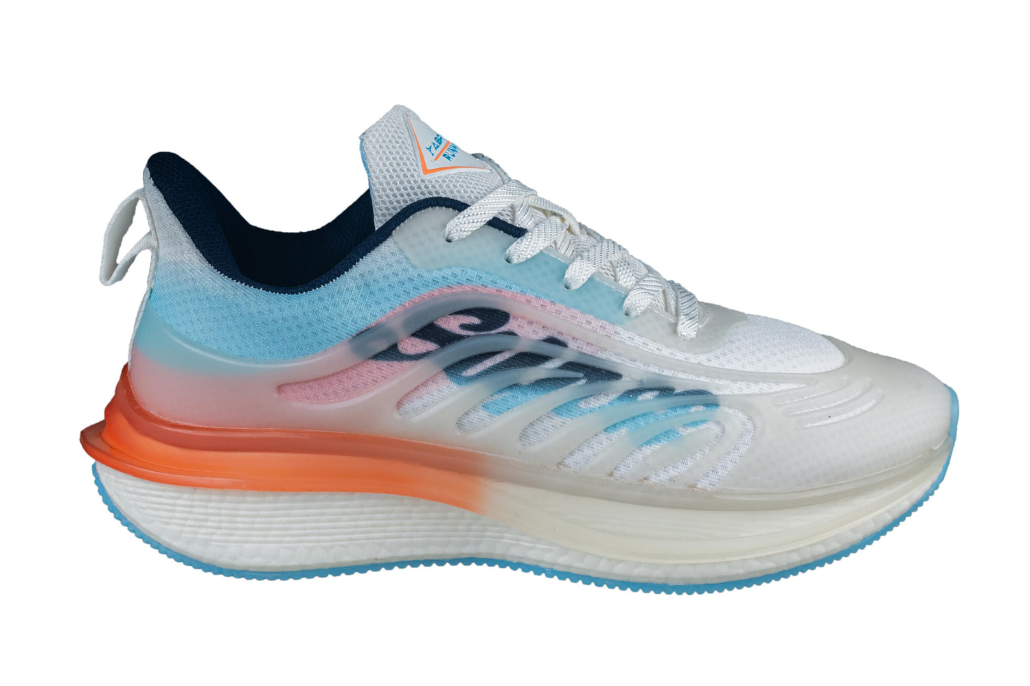 Abros Gents White / Ice Blue Sports Shoe