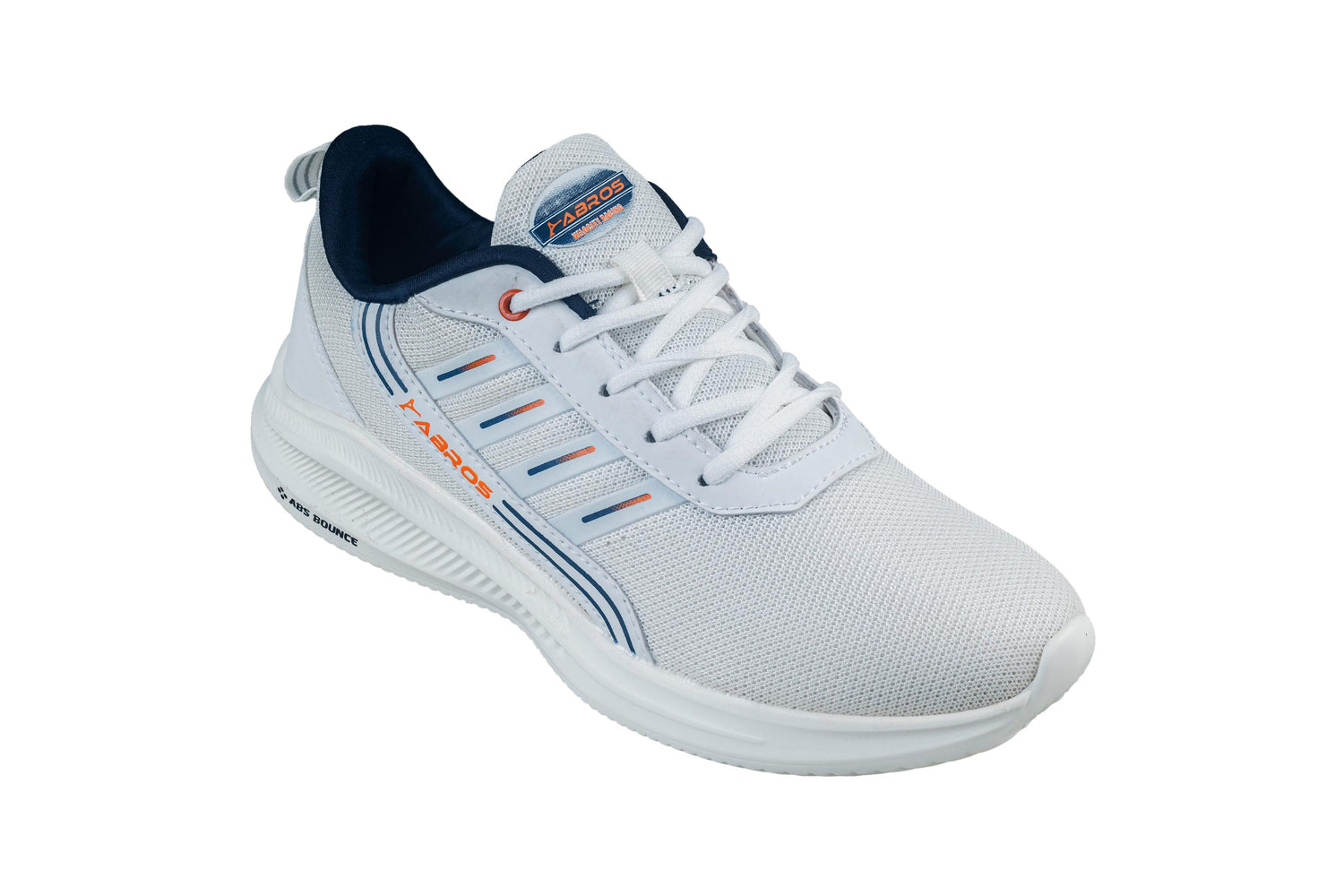 Abros Gents White / Navy Sports Shoe