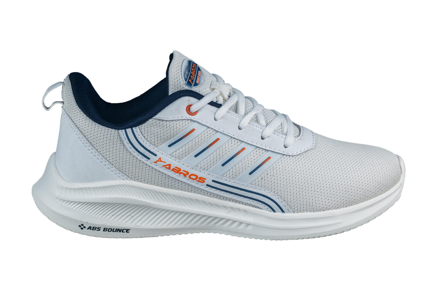 Abros Gents White / Navy Sports Shoe