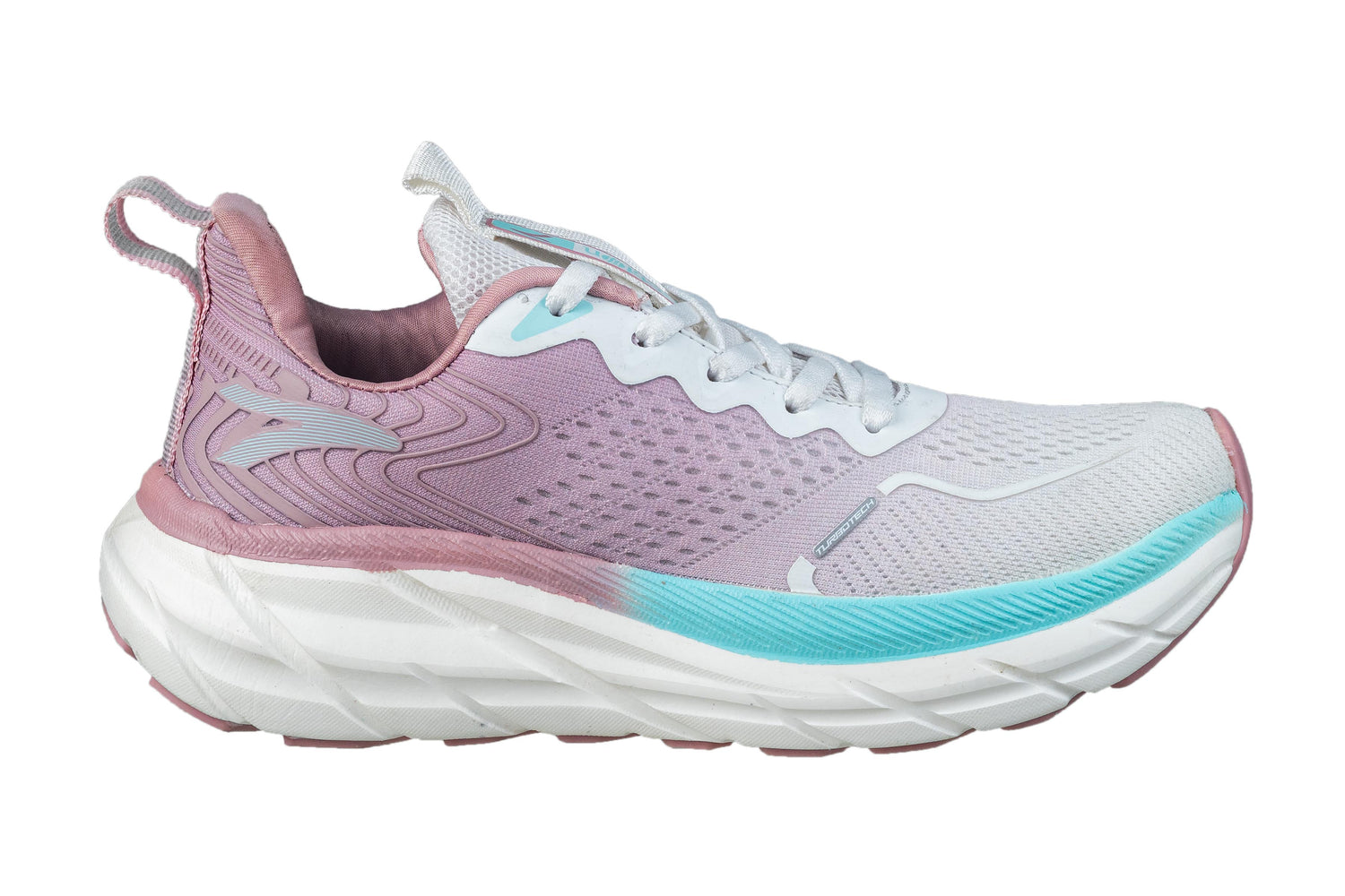 Action Ladies White / Pink Sports Shoe