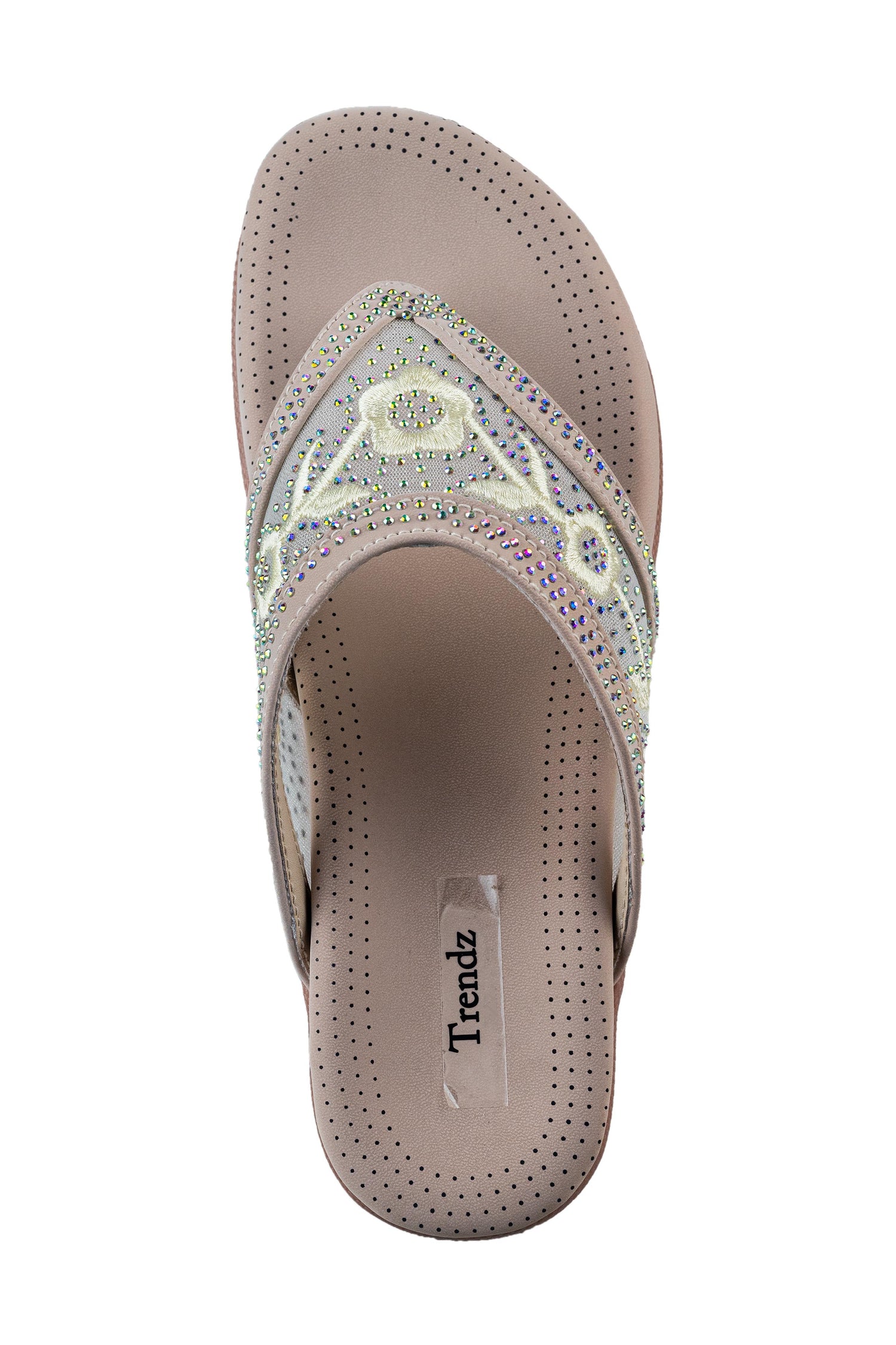 Trendz Ladies Cream Chappal