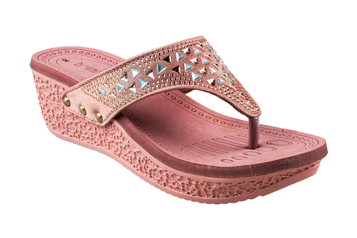 Trendz Ladies Peach Chappal