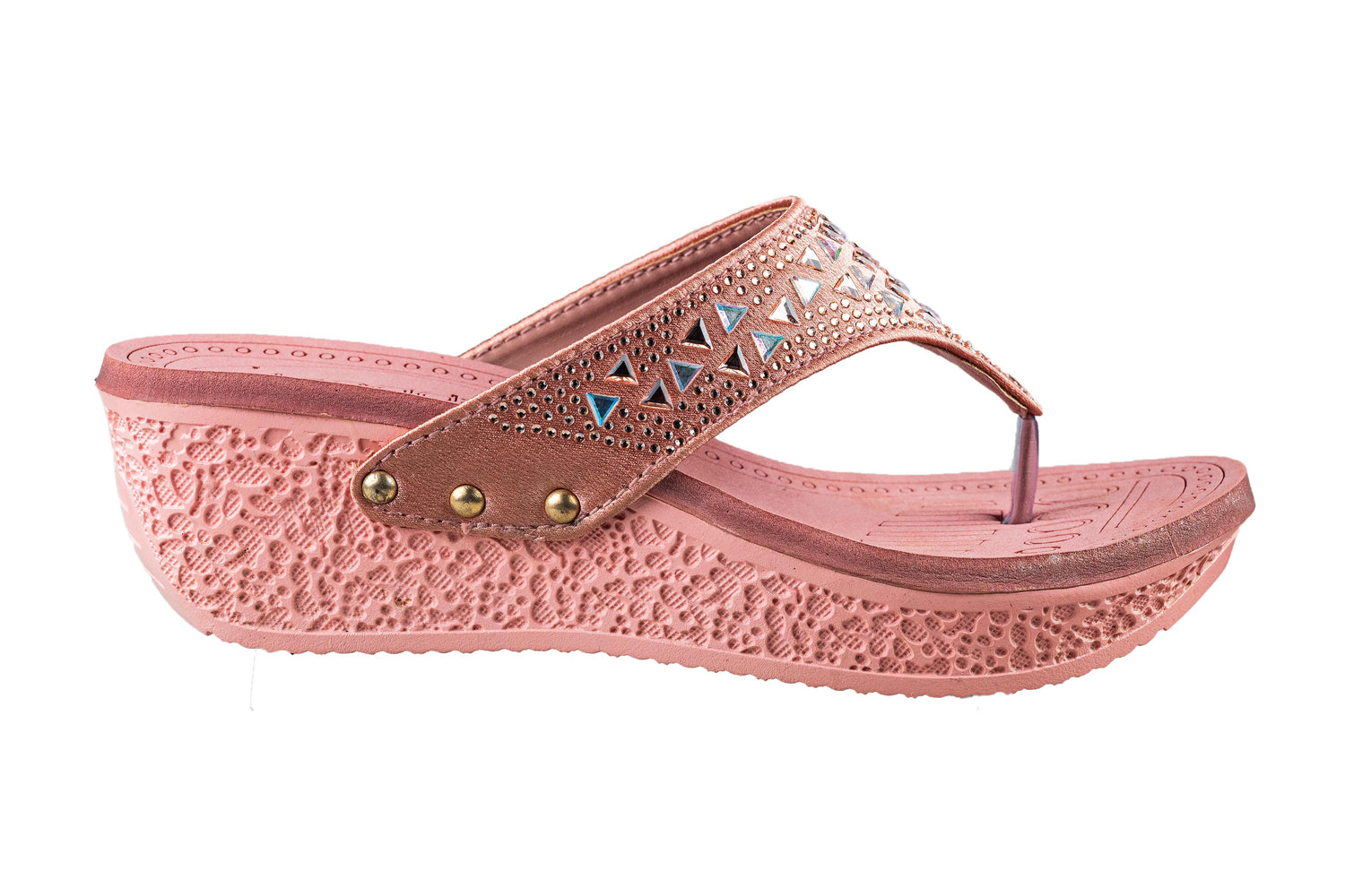 Trendz Ladies Peach Chappal